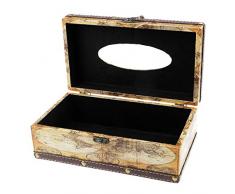 Sharplace 1x Vintage Kosmetiktücherbox Box Spender Taschentuchspender Taschentuch Holz - 4200-02 Erde