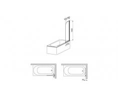 AQUAFORM Badewannenaufsatz Mit Milchglas silberfarben