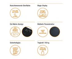 Beurer GS 235 Glaswaage, Digitale Personenwaage mit Magic-Display, Anti-Rutsch Oberfläche in matter Fliesenoptik, Ein- und Abschaltautomatik, schwarz