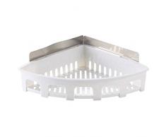 MEIZHIJIA Punch-Free Wand-Stativ Waschraum Eckwaschtisch Bad Bad Lagerregal Regal Weiß 25X34.5Cm
