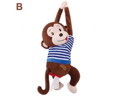 Taschentücherbox Kosmetiktücherbox Taschentuchspender, Affe Taschentücher Box, Niedlich Rücksitz Papierhalter Für Auto Küche Zuhause Büro Schreibtisch Tisch - Hängen Affe Puppe Taschentuchspender