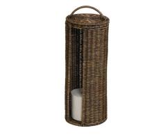 korb.outlet WC-Rollenhalter/Ersatzrollenhalter aus Rattan (Braun gewaschen) DE
