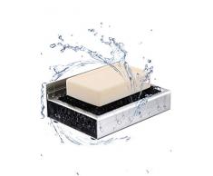 ToHa Seifenschale ohne Bohren, Badezimmer Küche 3M Selbstklebende Seifenschale Edelstahl-Seifenhalter,Extra Aufkleber Kostenlos