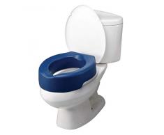 FabaCare Toilettensitzerhöhung Conti Soft, weicher Toilettenaufsatz, WC-Sitz blau, bis 100 kg, Höhe 10 cm