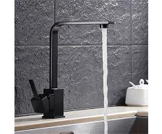 Waschtischarmatur Wasserhahn Mit Wasserhahn Messing Marmorwaschbecken Über Aufsatzbecken Heißer Und Kalter Wasserhahn Schwarz Drehender Vier-Eck-Waschtisch Waschtischarmatur,Wasserhahn