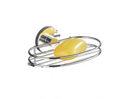 WENKO Vacuum-Loc Wand Seifenablage Milazzo, Seifenschale ohne bohren für Bad und Küche, verchromtes Metall, 17 x 7,5 x 12 cm