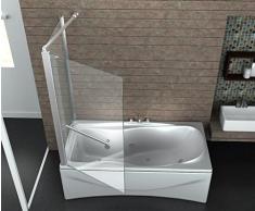 Eck-Duschtrennwand UNIONO 80 (Badewanne)