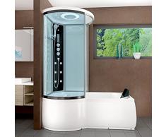AcquaVapore DTP8055-A007R Whirlpool Wanne Duschtempel Dusche Duschkabine 98x170, EasyClean Versiegelung der Scheiben:2K Scheiben Versiegelung +79.-EUR