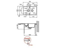 Franke Basis BFG 651-78 Chasmere Granit Küchenspüle Spültisch Grau Einbaubecken