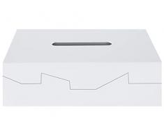Spirella Kosmetiktücherbox - Box für Kosmetiktücher - Taschentuchbox - Kosmetikbox als Spender oder Halter - Taschentuchspender - Tücherbox ABS 24.8 x 12.8 x 8 cm Weiß