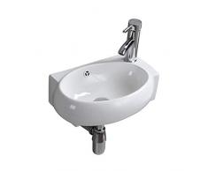 Keramikwaschbecken Kleine, Weiße, Hochwertige Spüle Rechte Wand Oder Eckwaschbecken zur Aufsatzmontage für Die Toilette in Der Garderobe
