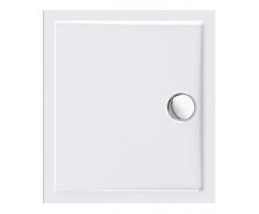Calmwaters® - Modern Select - Flache Acryl-Duschtasse in 90 x 80 x 2,5 cm in eckiger Form mit Abfluss in 90 mm - 01SL3347