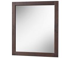 Lomadox Badezimmer Möbel Set im Landhausstil ● Pinie Massivholz braun ● 85cm Waschtisch-Unterschrank mit Keramik-Waschbecken ● Hängeschrank, Unterschrank & Spiegel ● Mit Sichtfenster in den Türen