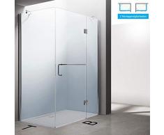 Sogood Eck-Duschkabine Eckdusche Rav04K 70x100x190cm Glasdusche ESG-Sicherheitsglas Klarglas inkl. Easy-Clean-Beschichtung
