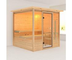 Karibu Massivholzsauna Kiruna 4 38 mm inkl. Saunafenster