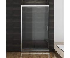 Duschkabine Duschschiebetür,Verschiedene Größen 100 cm 110 cm 120 cm, ESG Glastür Dusche Nischentür Einzelschiebetür,Glasschiebetür dusche 110x185 cm