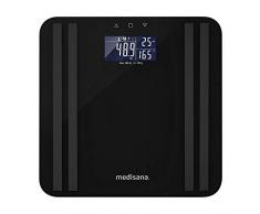 Medisana BS 465 Körperanalysewaage bis zu 180 kg, Personenwaage zur Messung von Körperfett, Körperwasser, Muskelmasse und Knochengewicht, Körperfettwaage Lichtindikator