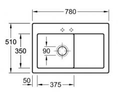 Villeroy & Boch Subway 45 Graphit Grau Keramikspüle Einbaubecken Küchenspüle