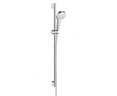 hansgrohe Croma Select S wassersparendes Brauseset 0,90m, 3 Strahlarten, weiß/chrom