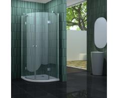Duschkabine CLARABO 90 x 90 x 180 cm (Viertelkreis) ohne Duschtasse