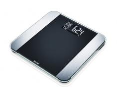 Beurer BF LE Limited Edition Glas-Diagnosewaage, Körperfettwaage mit Kalorienanzeige AMR und modernem Schwarz-Display