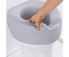 Toilettensitz-Erhöhung Soft, Toilettenaufsatz Sitzerhöhung Toilettensitz WC, 10 cm Erhöhung, & Hygienemulde, max. 185 kg, grau