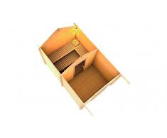 KARIBU Saunahaus 3, 232/348/262 cm, ohne Ofen ohne Ofen