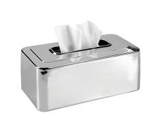 mDesign moderne Kosmetiktücherbox fürs Bad – praktische Box für Kosmetiktücher – eleganter Kosmetiktücherspender für Waschtisch und Waschbecken – silberfarben