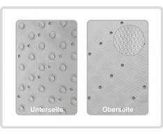 Badewannen-Einlage Badematte Antirutsch-Einlage Sicherheitseinlage weiß, aus Gummi, 91cm x 35cm