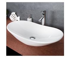 DESIGN KERAMIK WASCHSCHALE OVAL AUFSATZ WASCHBECKEN WASCHTISCH WASCHPLATZ 781