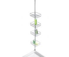 Wenko 21736100 Teleskopregal Domaso mit extra tiefen Körben, Edelstahl rostfrei