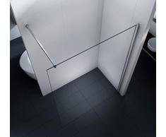 Duschwand Walk in Duschabtrennung Dusche Glasscheibe Seitenwand Diwa Clear 10mm ESG-Sicherheitsglas Klarglas 160 x 200 cm