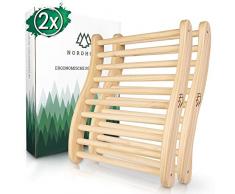 Ergonomische Sauna Rückenlehne - Die Perfekte Rückenstütze für sofortigen Wohlfühleffekt - Hochwertiges Sauna Zubehör aus 100% nordische Fichte für Infrarotkabine - Holz Lehne Saunazubehör