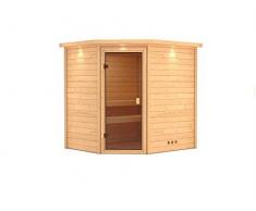 Karibu Woodfeeling Massivholzsauna Elia 38 mm