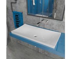 KERABAD Design Aufsatzwaschbecken Waschtisch Waschhschale aus Mineralguss Einbauwaschbecken 80cm KB-JZ800