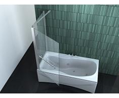 Eck-Duschtrennwand INTREXO 80 (Badewanne)