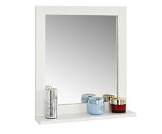 SoBuy® FRG129-W Spiegel Wandspiegel Badspiegel mit Ablage weiß BHT: 40x49x10cm
