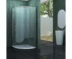 Duschkabine SWALL 90 x 90 x 195 cm (Viertelkreis) ohne Duschtasse