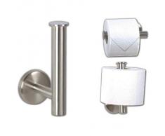 bremermann® Bad-Serie PIAZZA - Toilettenpapierhalter 2in1 aus mattem Edelstahl