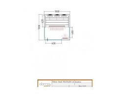 Sentiotec Domo Infrarotkabine Phönix Wärmekabine 100, 130, 145 cm Vollspektrum 100 x 100 cm