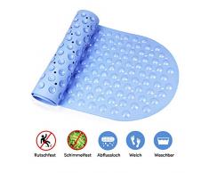 Telgoner Badewannenmatte, Badewanneneinlage Rutschfeste Duschmatte 100x40cm, Weiche Matte Badewanne für Kinder und Baby, Schnell Trocknend und Schimmelresistent Antirutschmatte aus TPE-Material