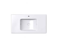 doporro 90x48x12 cm Design Einbauwaschbecken Col02 aus Gussmarmor Waschbecken Waschtisch Handwaschbecken