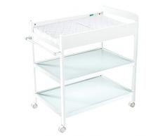 JINYANG JY Baby Wickeltisch Badestation Newborn Touch Table mit Wheeled Storage Rack Sicherheitsgurt