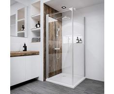 Duschkabine Bremen 75x75 cm Drehtür Seitenwand Dusche Sicherheitsglas alu-natur Bremen vom Renovierungsprofi