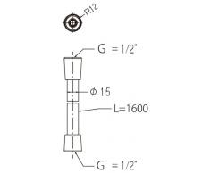 Hansgrohe Duschschlauch Sensoflex (1,60m Brauseschlauch aus Metall) Chrom