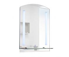 HOMCOM LED Spiegelschrank Lichtspiegel Badspiegel Badschrank Badezimmerspiegel Wandspiegel 15W (Modell4)
