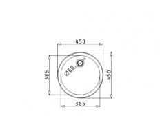 Pyramis CT Einbaubecken Edelstahl, Leinenstruktur Abtropffläche, 100041004