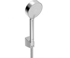 Hansa Brause / Brauseset Basicjet (Handbrause + Halter + Brauseschlauch) | für Wannenbatterien, 3 Strahlig, Brausekopf 95 mm, Anti Kalk Technik, Schlauchlänge: 150 cm
