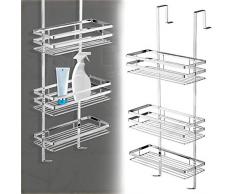 UISEBRT Badregal Duschablage ohne Bohren - Hängeablage 80cm 3 Böden zum Hängen für die Duschecke, Hygienisch