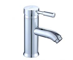 Küchenarmatur Mischbatterie Waschbecken Armatur Bad Badewannenarmatur Waschtischarmatur Für Bad,Wasserhahn Edelstahl Glaswaschbecken Einlochloch Warm- Und Kaltwasserhahn Waschbecken Wasserhahn